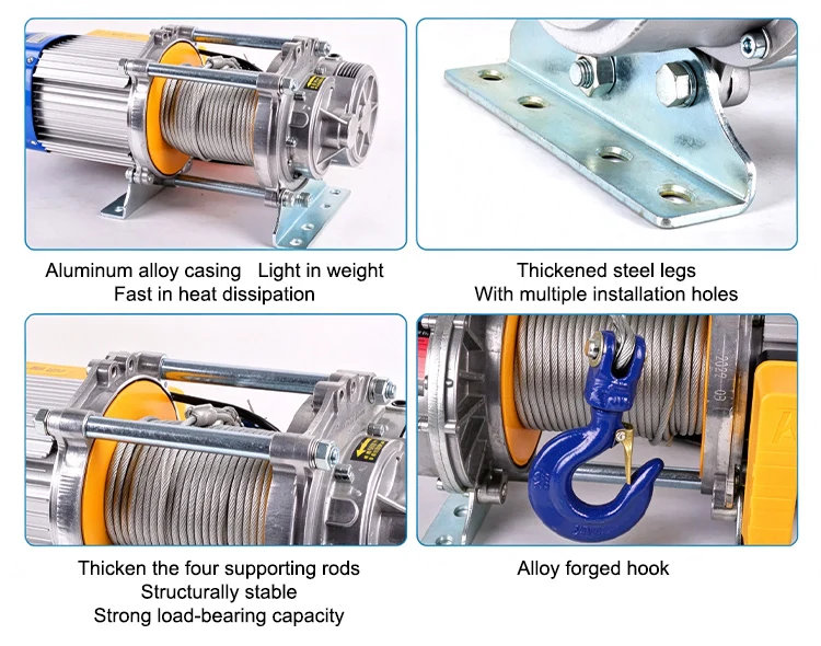 Low-Noise Aluminum-Housing Hoist